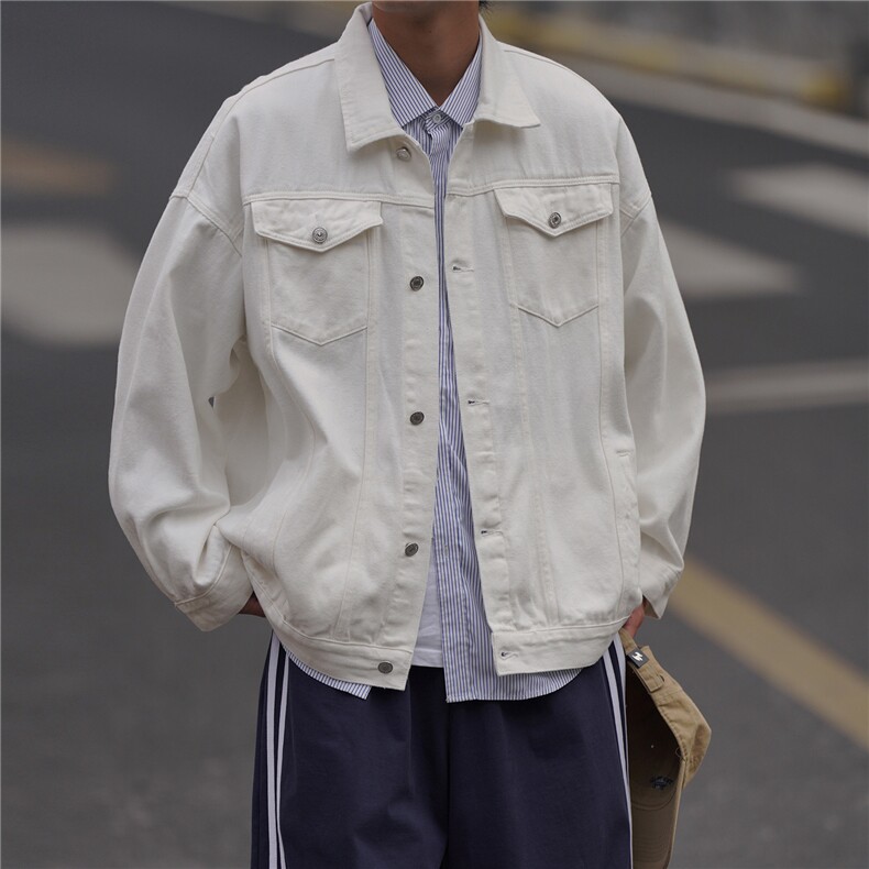 24新款抖音品质男士宽松纯色情侣休闲水洗外套上衣N961/P85,女装短外套,星座202
