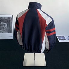 潮秋季新款立领小米格拼接防水夹克男士休闲外套A406JK1573P75，男装夹克，星座309（原A406）
