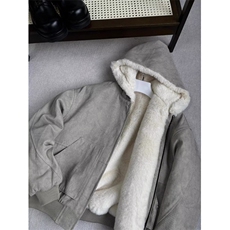 okaythxbye大理石座山雕棉服外套男冬季加厚美式复古毛领连帽夹克，男装棉衣，星座603-2