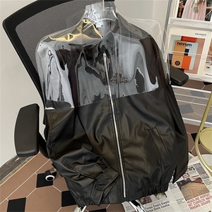 港风春款男皮衣夹克杉宽松皮外套JK025 P65图片