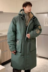 情侣羽绒服男冬季新款港风宽松连帽中长款保暖外套YR906-P175，男装羽绒服，星座214-3
