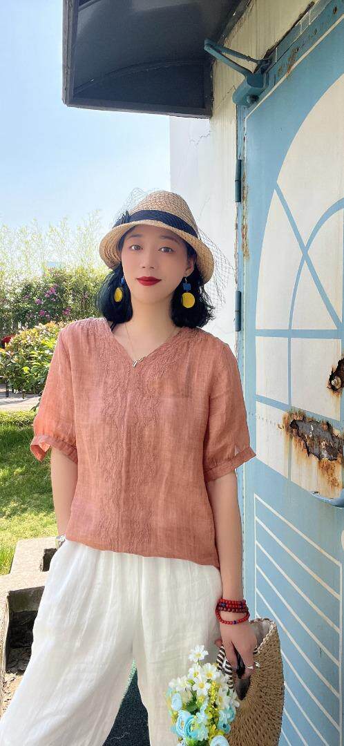 纯苎连衣裙小衫裤子裙子衬衣 时尚风 风淑女风休闲风，女装连衣裙，川哲