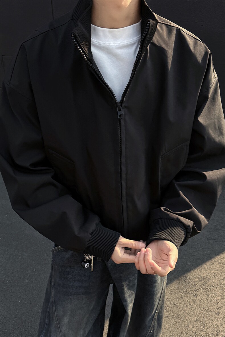 已下单20W件cleanfit拼接短款夹克男港风大码外套J5232-特P35控70,男装夹克,电商A001