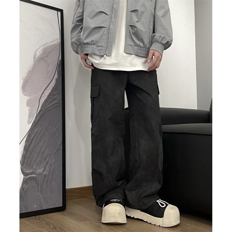 网图扎染脏脏裤美式工装复古直筒休闲宽松百搭长裤K2639-P55,男装工装外套,星座1213