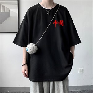 HT73276-P22 华夫格t恤男短袖男大码五分袖 大皂风图片