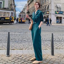 已出大货2021夏季新款连体裤浙宝300原8606/Z81/P115178，女装裤子，郎佰婉