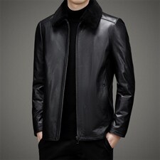 BAMJ-7736钱塘2020-2中年男士商务休闲简约冬季厚款夹克P600，男装皮衣，钱塘207-2