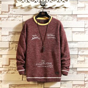 2020冬季日系砖墙男毛衣宽松针织衫男线衣A313-37312-P75控108图片