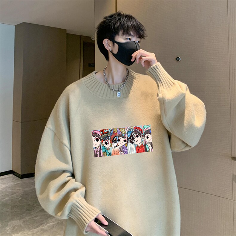 半高领毛衣男士大码针织衫男毛线衣男M18250-P45加绒款-P65,男装针织衫/毛衣,电商A040