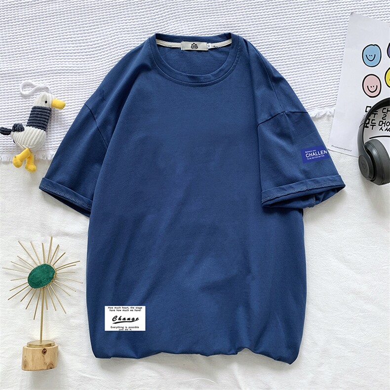 DX17062-P20纯棉短袖t恤男大码半袖打底衫宽松体恤衫港风,男装T恤,电商A040