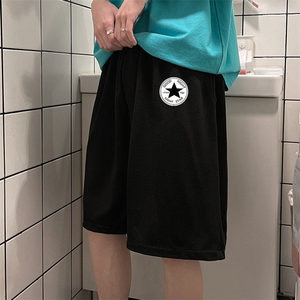MK37008-P15 冰丝短裤男士大码宽松休闲五分裤男运动中裤 港风图片