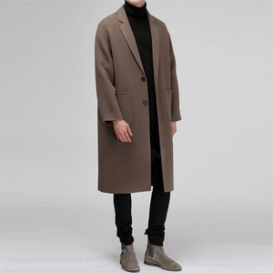 冬装加棉加厚男士中长款毛呢大衣简约青年休闲外套314A-FK26-P75图片