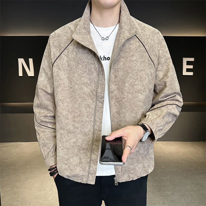 秋季外套男2025新款立领休闲百搭男士夹克C317-J7708-P115,男装夹克,电商C317