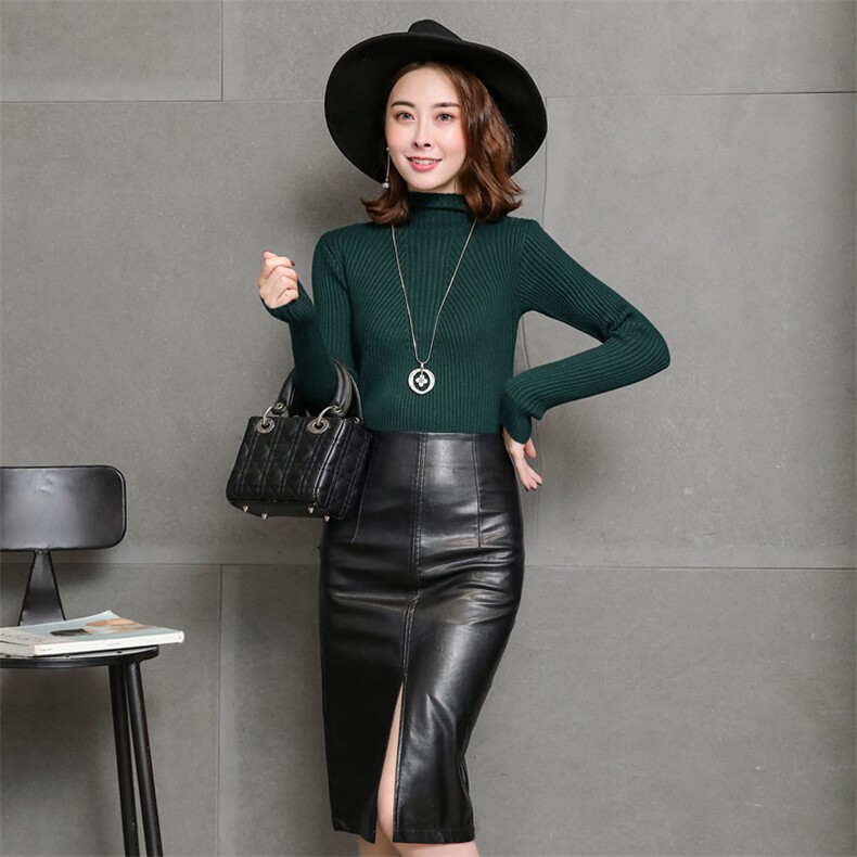 长袖套头修身拼接蕾丝衫/雪纺衫纯色高领2020年冬季韩版潮流时尚，女装蕾丝衫/雪纺衫，安之芮娜