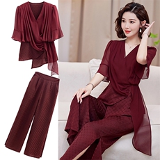 2024夏季女装新款大量现货时尚优雅贵妇套裤，女装套装/套裙，魅衣本色