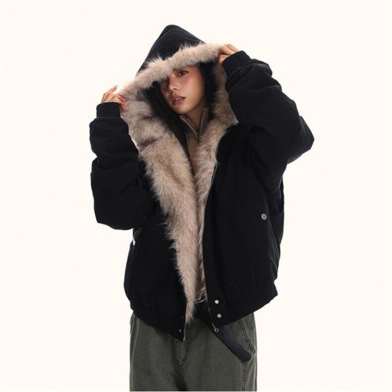 网图慎用座山雕毛领棉衣男女高街冬季外套美式潮A266-MY2531-P85,男装棉衣,电商A266