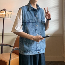 男夏季百搭潮流牛仔马甲P46，男装背心/马甲，星座1116-2