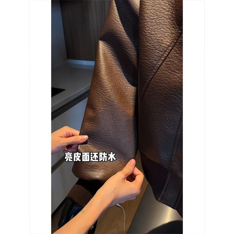 1506-1/J26031/P67美式解构pu皮衣外套男款cleanfit棒球服短款,男装皮衣,星座1506-1