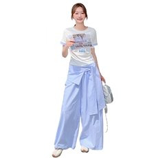 【新款现货】设计款重工白拼蓝运动套装088-7726P165K228，女装套装/套裙，2C088
