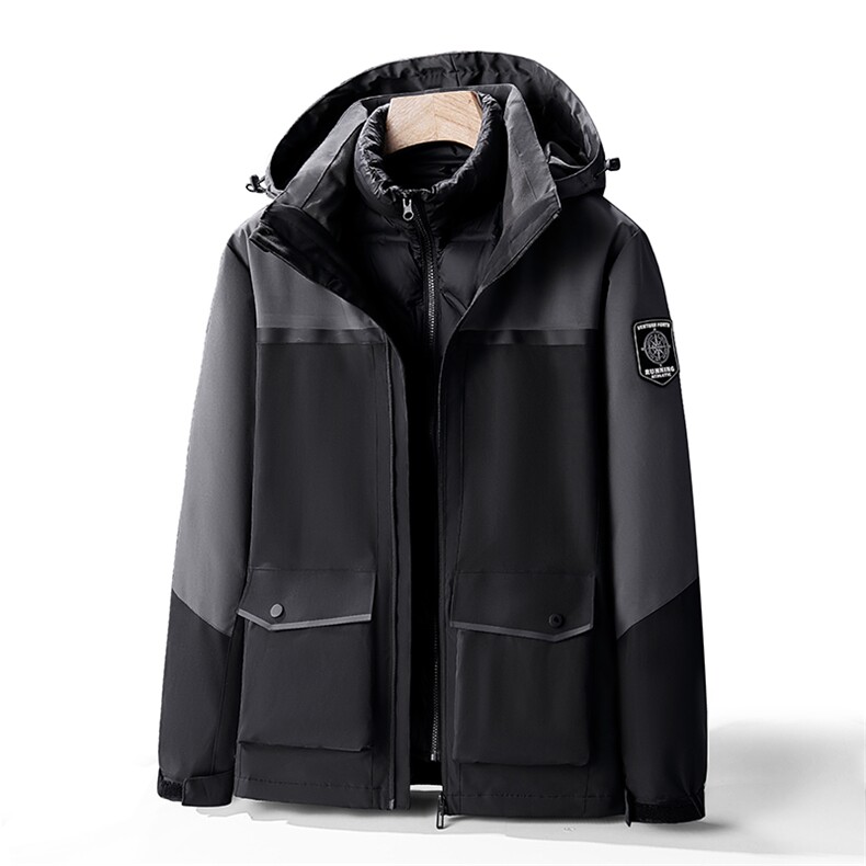 S-8XL 80%绒 以 情侣冬季新款三合一户外羽绒服男XZ109-P238图片