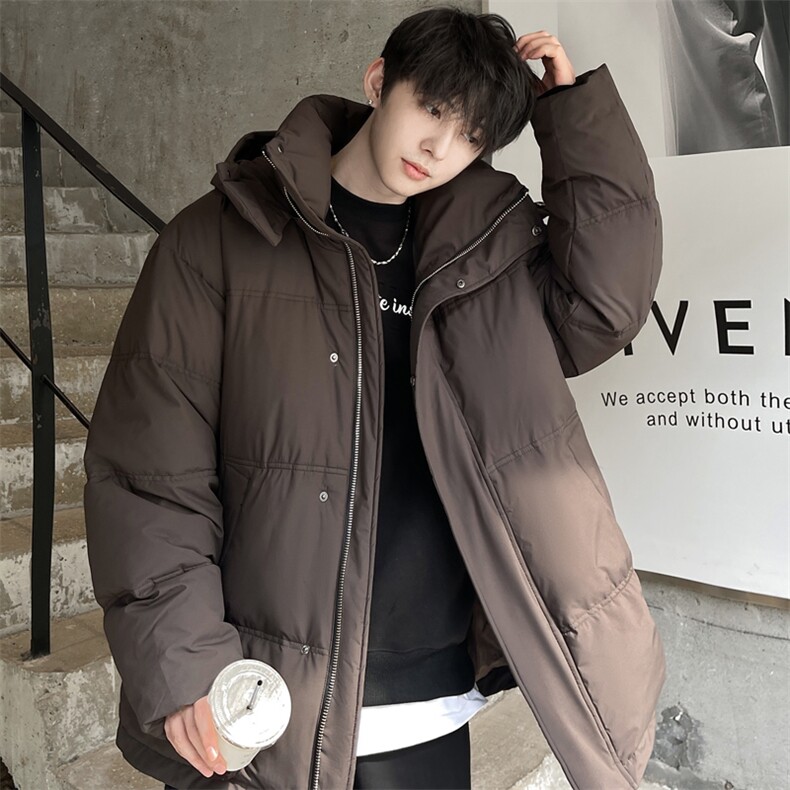 羽绒服男冬季新款港风宽松连帽白鸭绒外套YR922-P160(控价208元,男装羽绒服,星座214-3
