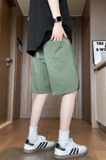 8XL-M特大码轻薄冰丝短裤男宽松男五分裤速干中裤排扣DK1532P38，男装牛仔裤，电商D206-1