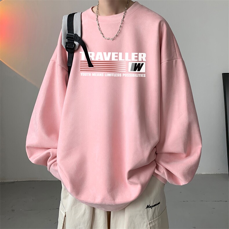 麂皮绒卫衣男大码重磅长袖t恤男JW81359-P35,男装卫衣,电商A040