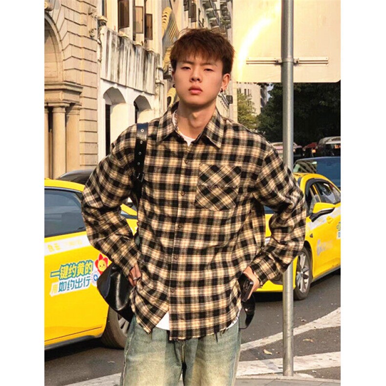 港风穿搭格子衬衫女春季新款小众设计上衣外套CK381,男装夹克,星座1116A（原606A-3）