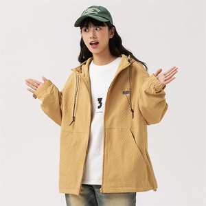 2026春季新款男装日系潮牌宽松连帽格子外套休闲夹克JK562-F109图片