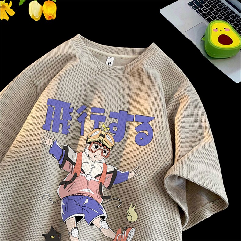 华夫格短袖直播高品质重磅220克飞行员印花HT318-P20,男装T恤,星座508（原C305）