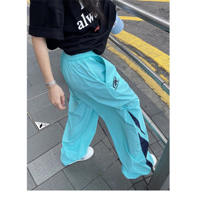 春夏拼接伞兵裤宽松阔腿运动速干休闲裤-X220-网络图,男装休闲裤,星座1002-2