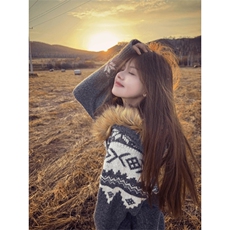 重磅北极绒座山雕大毛毛领毛衣外套冬美式复古休闲慵懒风针织开衫，男装针织衫/毛衣，电商A486-1