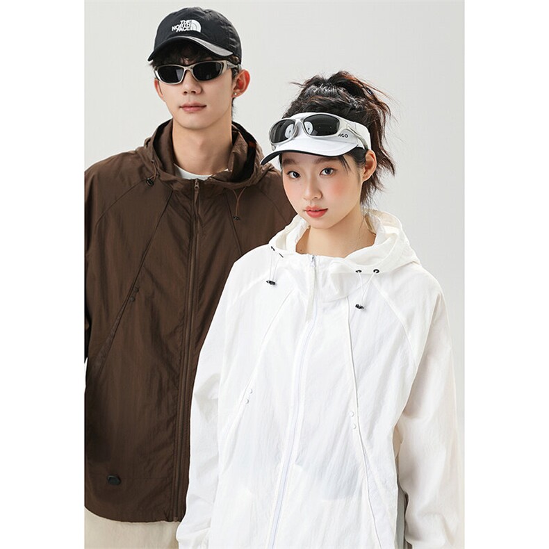 夏季中性风高品质50D尼龙皱时尚纯色防晒衣DSA157B-F7732-P55图片