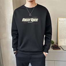 男款秋季新款圆领卫衣时尚潮流长袖套头卫T春秋打底上衣W8115-P48，男装T恤，电商A237