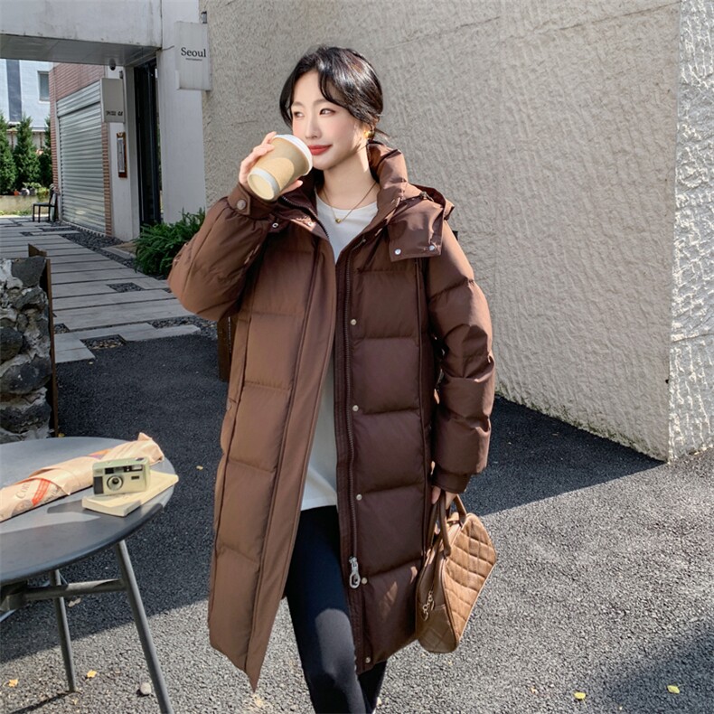 羽绒服女2025年新款白鹅绒中长款外套，2C011-985-1-P315-K415,女装羽绒服,2C011