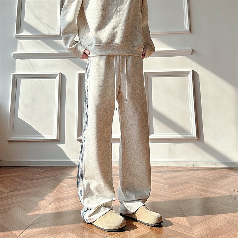 XK60022-P35条纹休闲裤男春秋款潮牌痞帅炸街宽松运动裤青少年,男装休闲裤,电商A178