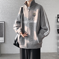 8XL-M超大码毛衣棒球服外套男针织衫开衫赛车夹克男MY1220-P118，男装针织衫/毛衣，电商D206-1