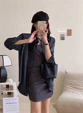 香丽迪网红chic高级感丝滑醋酸外披两件套，其它，香丽迪1