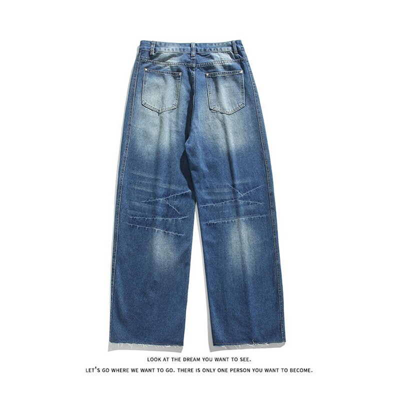美式ins高街hiphop水洗做旧直筒牛仔裤长裤NK8580-P48【特价】,男装牛仔裤,电商A007