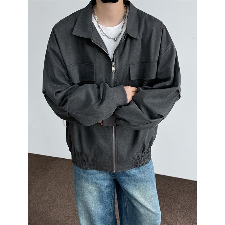 老钱风夹克外套cleanfit飞行员简约百搭vibe上衣3617-P88控138,男装夹克,电商B295
