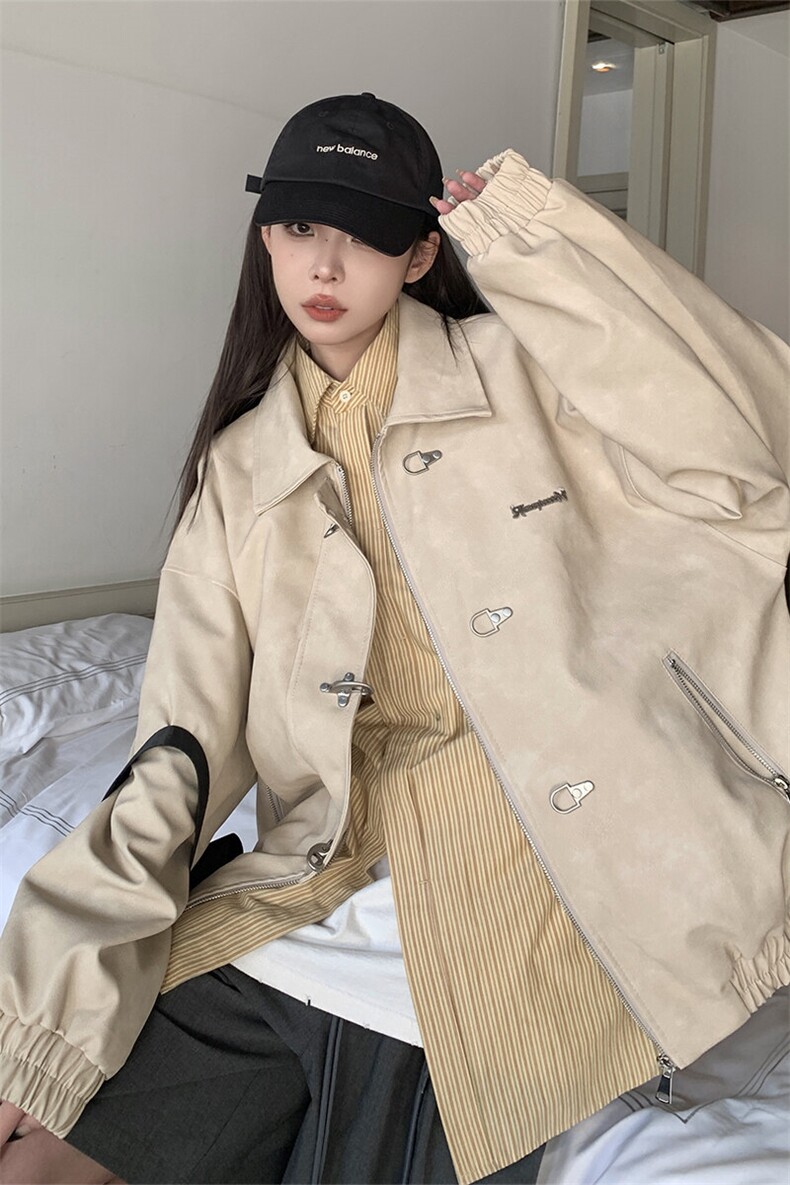 1美式港风大码M-5XL情侣女水洗雪花皮夹克皮衣男JK8741P130控168,男装夹克,星座226-2