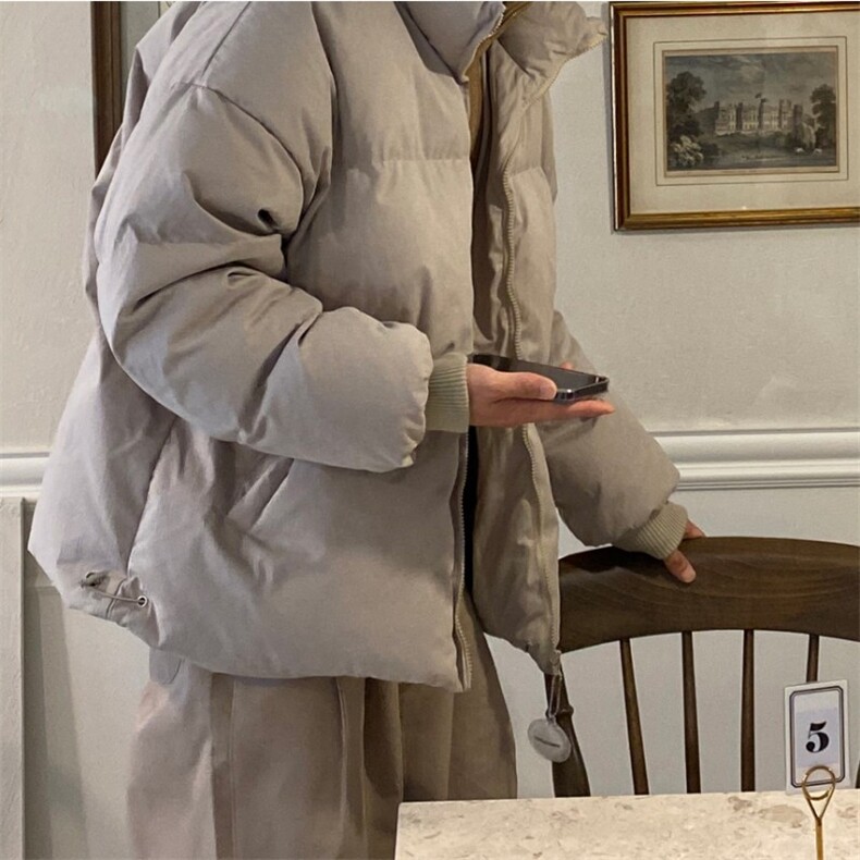 816B-WT028-P108韩加厚保暖棉衣纯色宽松冬装面包服棉袄外套,男装棉衣,星座816B