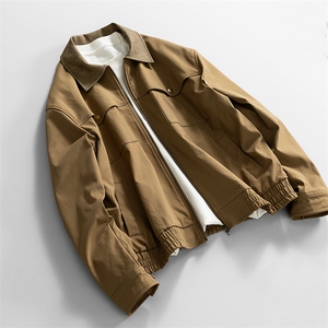 翻领夹克男春季简约宽松潮流百搭上衣服JK266-P73图片