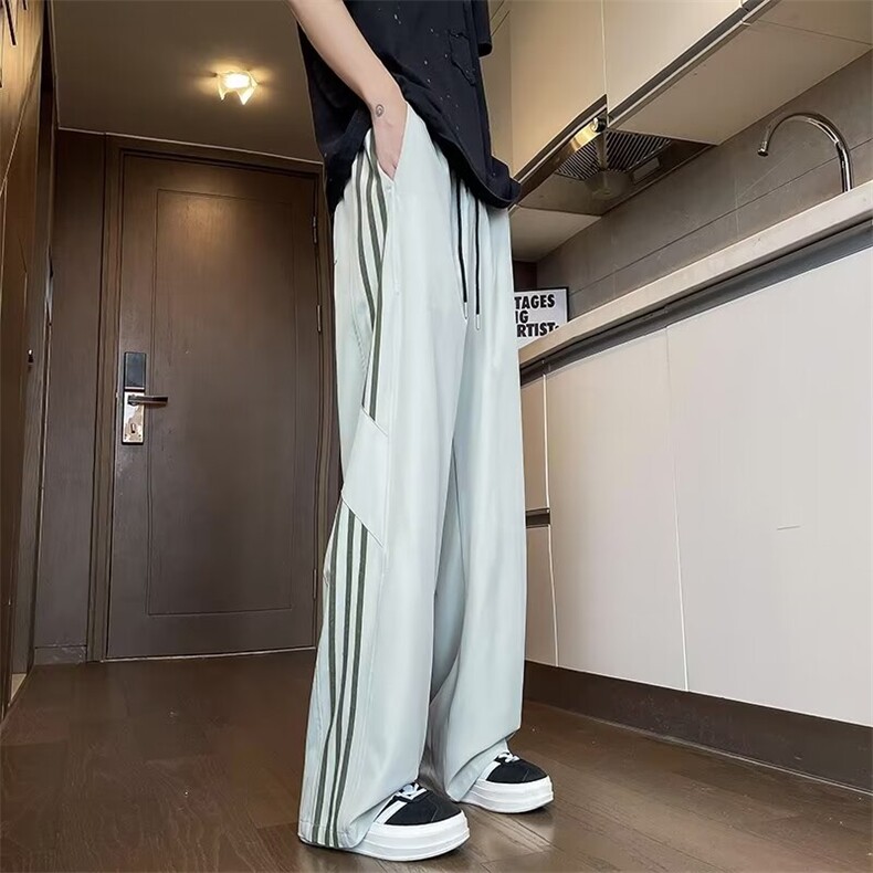 美式高街休闲裤子男夏季条纹速干薄款伞兵裤直筒工装裤L5211-p38,男装休闲裤,星座1008