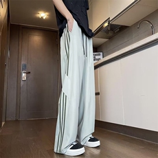 美式高街休闲裤子男夏季条纹速干薄款伞兵裤直筒工装裤L5211-p38，男装休闲裤，星座1008