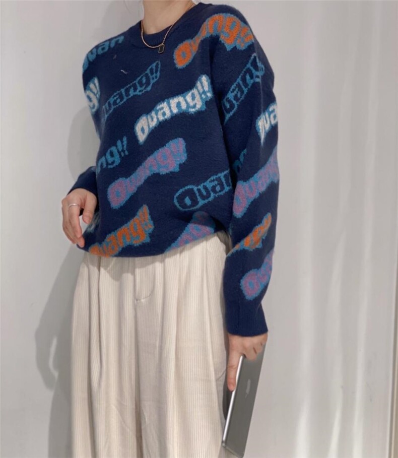 套头毛衣，女装针织衫/毛衣，驿谷