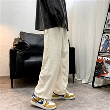 A134-P45灯芯绒华夫格休闲裤男大码运动裤男裤子男，男装休闲裤，电商A040