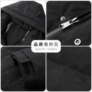 主推2025新款连帽迷彩功夫熊猫羽绒服男士90绒休闲加厚羽绒服外套图片