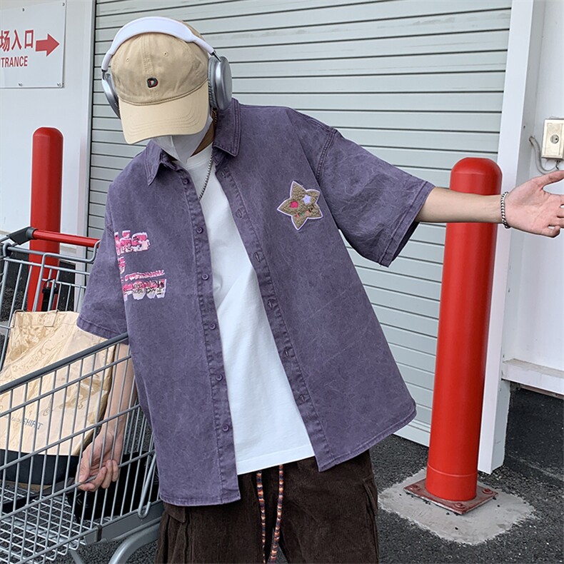 特P45无差价新款夏款休闲衬衫-UF3C2077港风,男装衬衫,电商A003