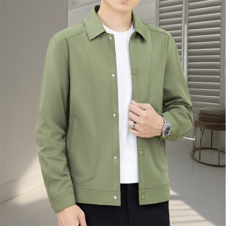 春秋季新款夹克男翻领修身痞帅短款风衣青年工装外套潮YS8692-P65，男装风衣，星座1105-3